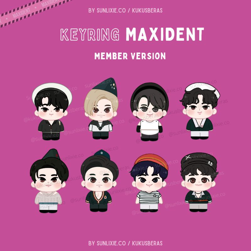 KEYCHAIN MAXIDENT keyring gantungan kunci lucu stray kids kidz skz ganci hyunjin felix leeknow han p