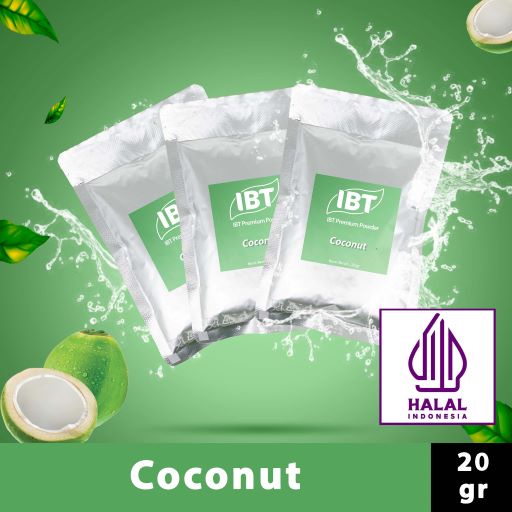 

Bahan Minuman Bubuk Coconut. Kelapa IBT Premium Powder Sachet