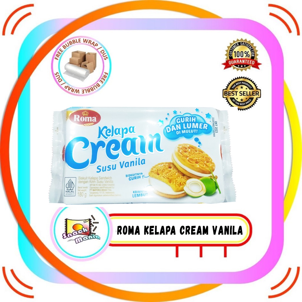 

Roma Biskuit Kelapa Cream Susu Vanila 180 gr Biscuit Coconut Krim Milk