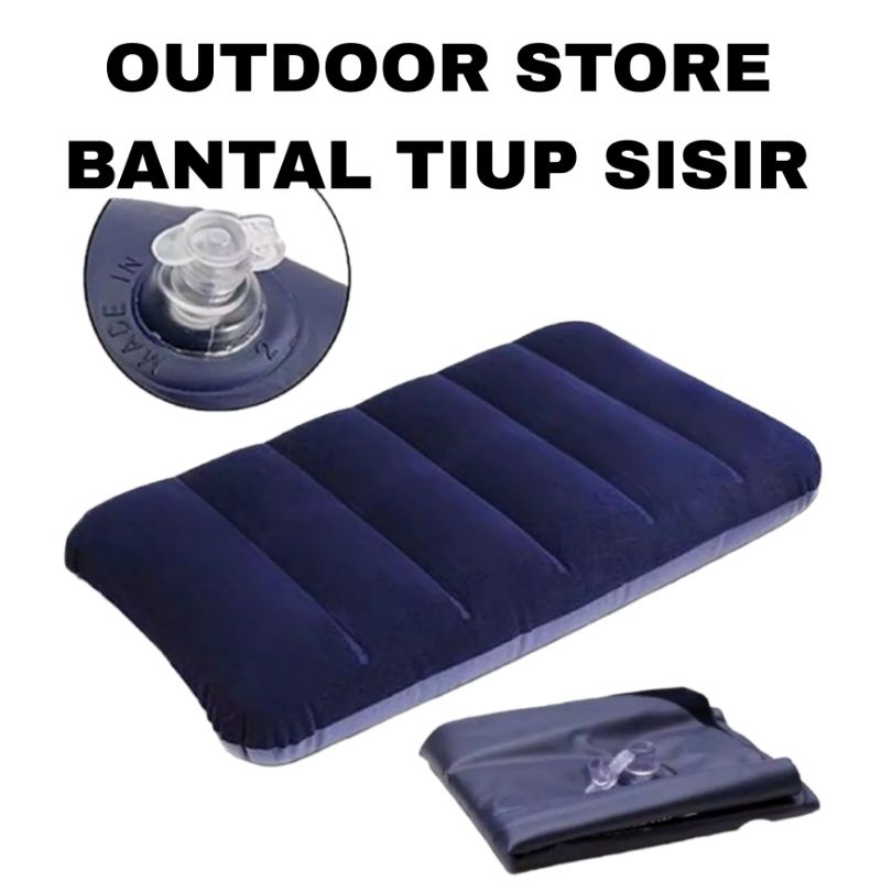 BANTAL TIUP ANGIN MODEL SISIR PORTABLE CAMPING / BANTAL TIUP PVC TEBAL / BANTAL MOBIL
