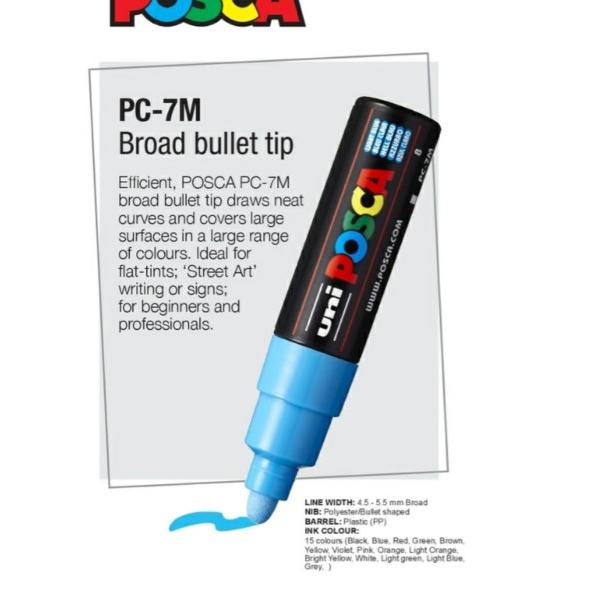 

UNI POSCA PAINT MARKER PC-7M Large Bullet Polyester Tip