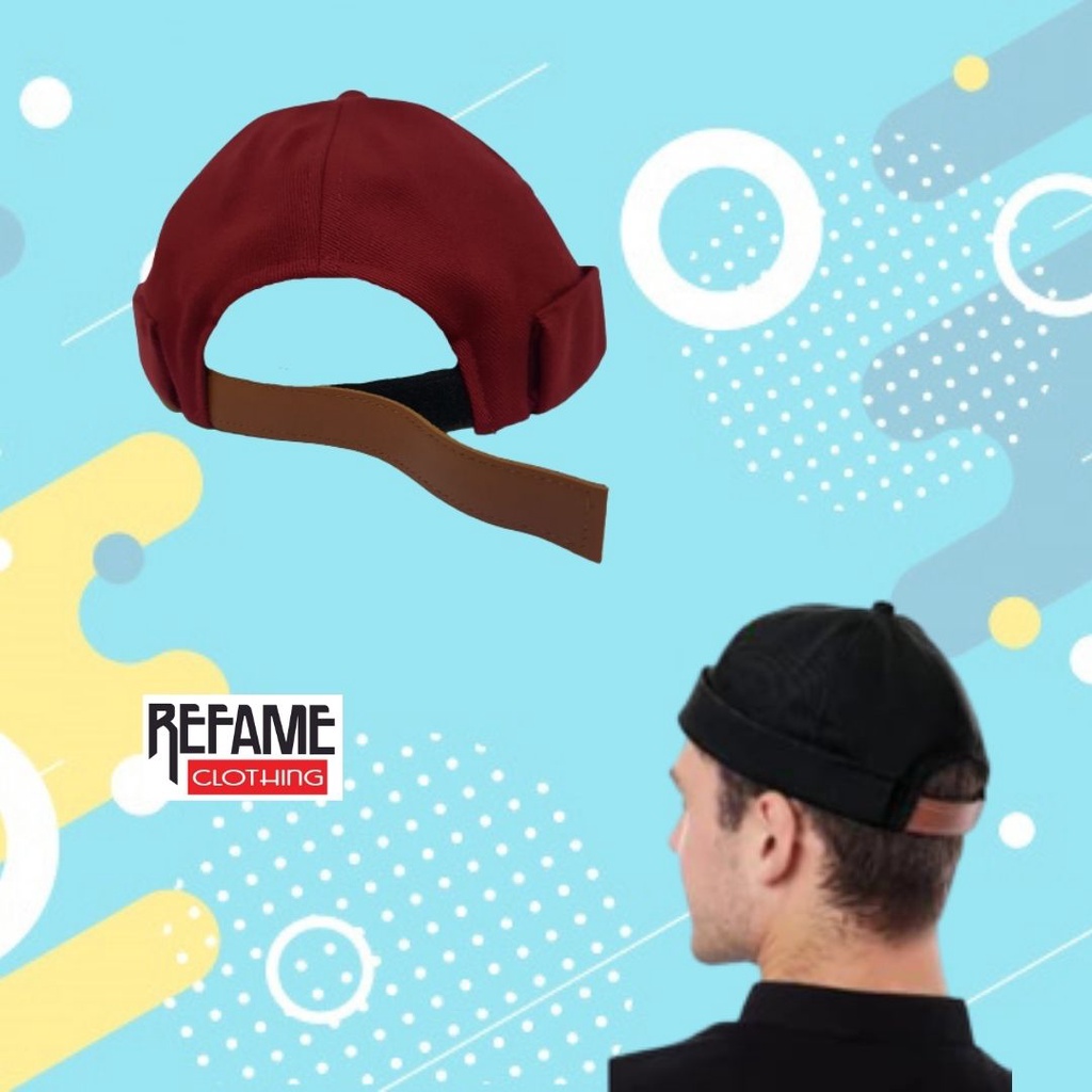 Topi Miki Hat Velcro Peci Gaul Topi Peci Dewasa Peci Bahan Rafel Daimaru