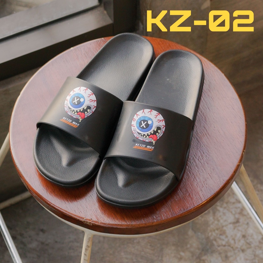 Sandal selop bahan karet Design Simple  sandal slop pria ketzo max original( KZ01-KZ08 )