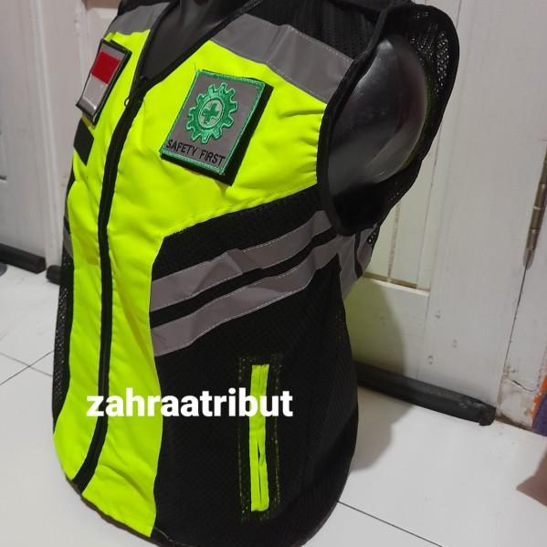 Rompi Safety Hijau Stabilo - Hijau, S
