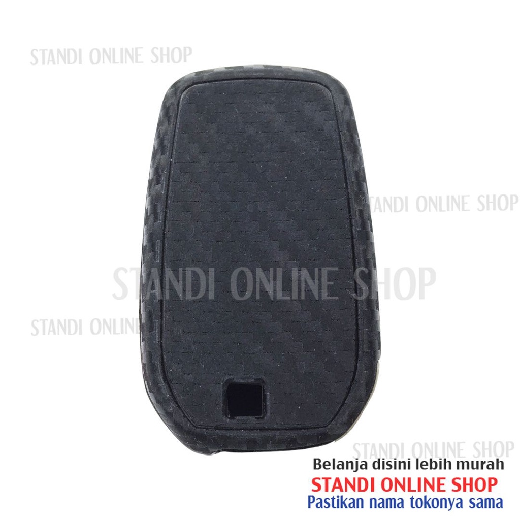 Sarung Kunci Silikon Remote Carbon Smartkey Toyota Innova Reborn Venturer Camry Land Cruiser Prado