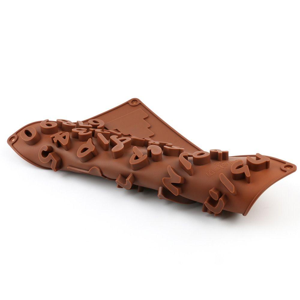 Solighter Cetakan Coklat Silikon Baking Tool Handmade Alat Dekorasi Kue Bakeware Cetakan Membuat Kue Angka Arab