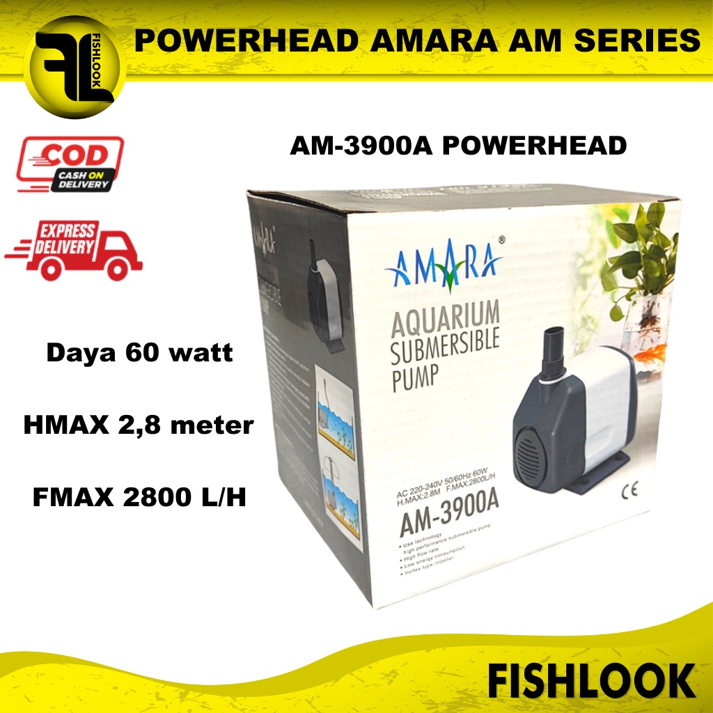 AMARA AM SERIES AM 1200 1600 1800 2600 3900A POWER HEAD POMPA CELUP AQUARIUM