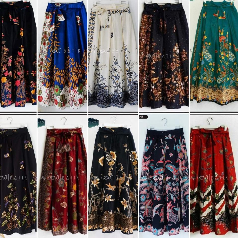 Menarik rok batik payung panjang karet jumbo rok big size modern premium rok batik unggul jaya pekal