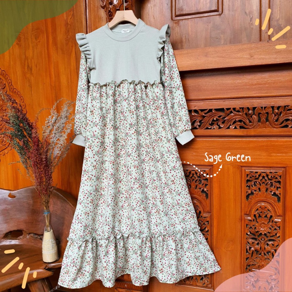 Gamis Anak / Gamis Anak Perempuan / Baju Muslim Anak Perempuan CLARA 5-15 Tahun