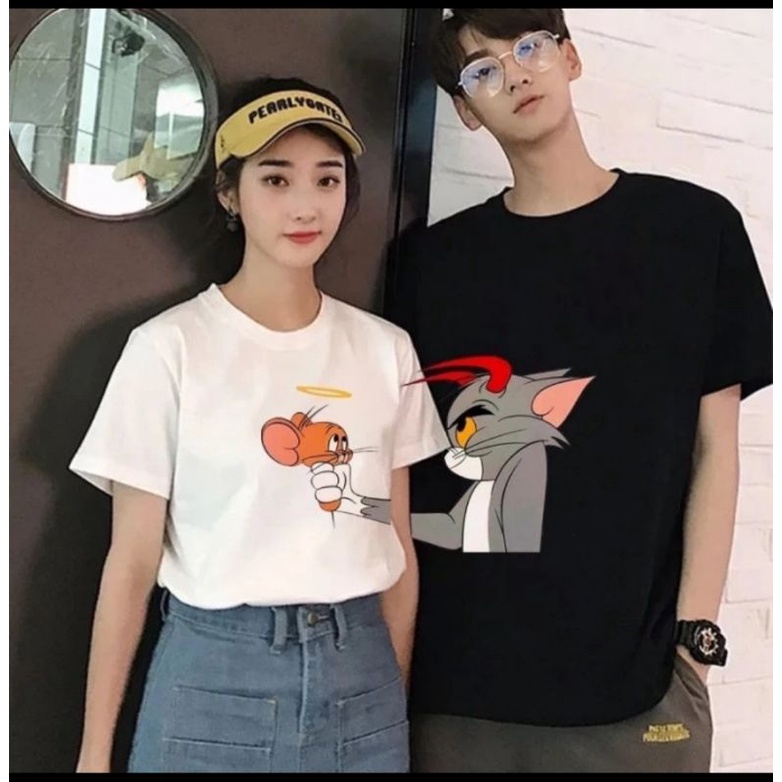 Kaos T-shirt Tom and Jerry couple kaos pasangan/harga satuan