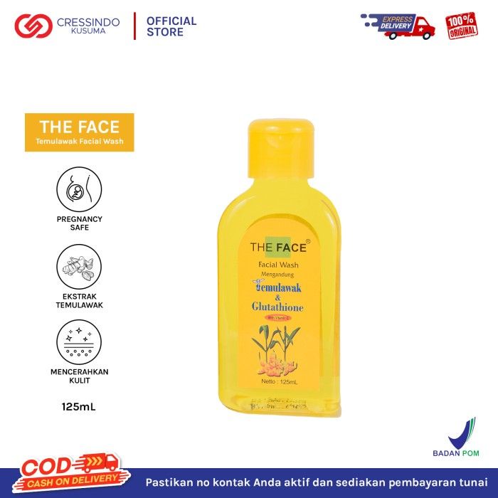 THE FACE Temulawak Facial Wash with Glutathione 125ml