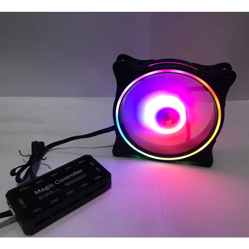 Fan Casing Gaming RGB XQ-6P 12cm 6pin (tambahan untuk paketan)