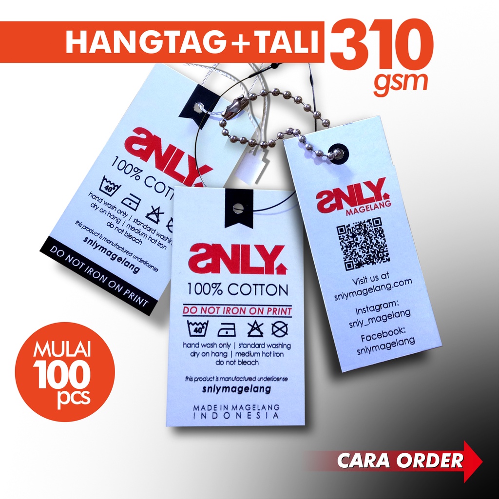 

Hang Tag Baju / Hangtag Hijab Artcarton 310gsm