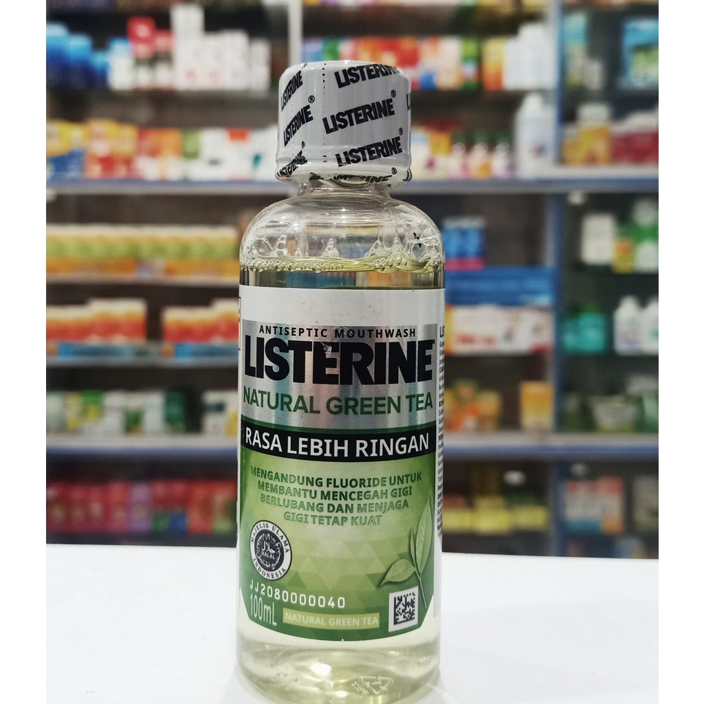 Listerine Natural Green Tea 100ml - Antiseptic Mouthwash Kumur Mulut