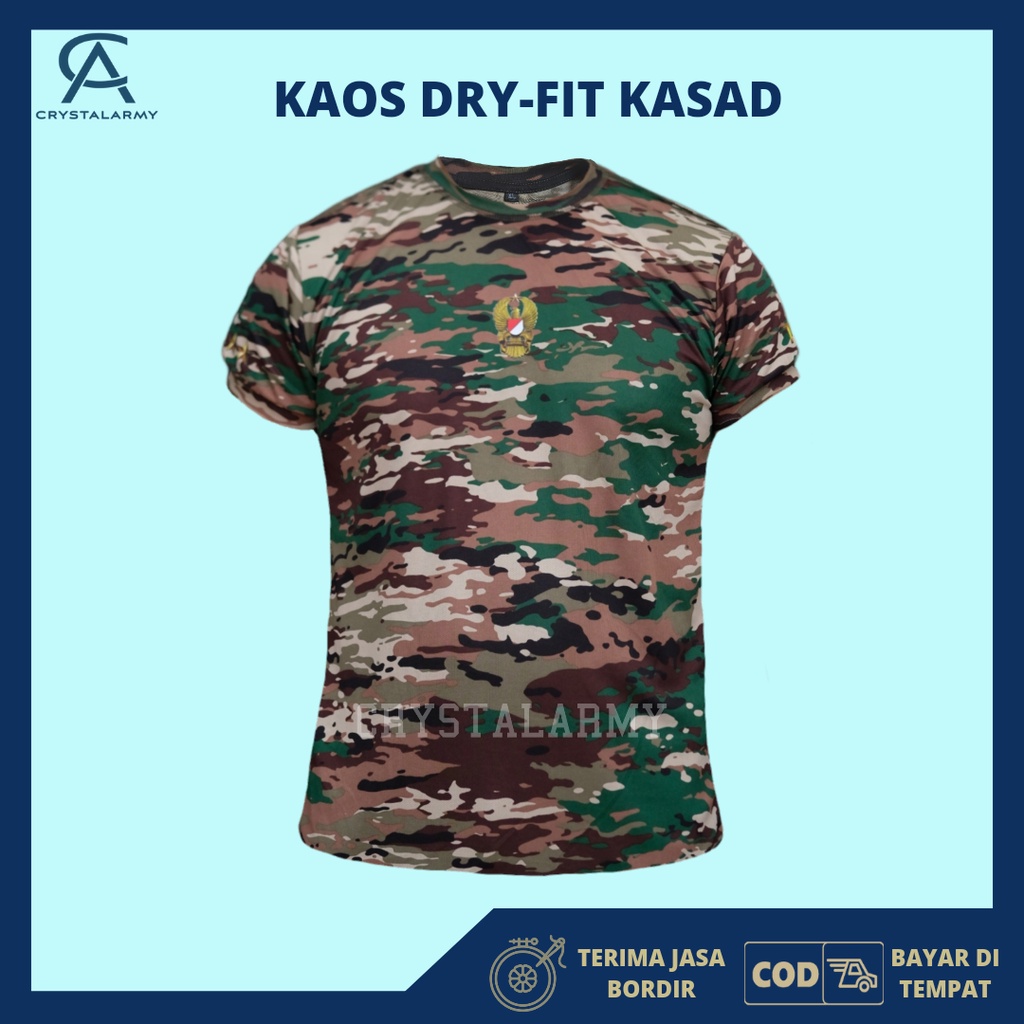 KAOS LORENG TNI AD TERBARU KAOS LORENG TNI NKRI KAOS KASAD BAHAN DRY-FIT