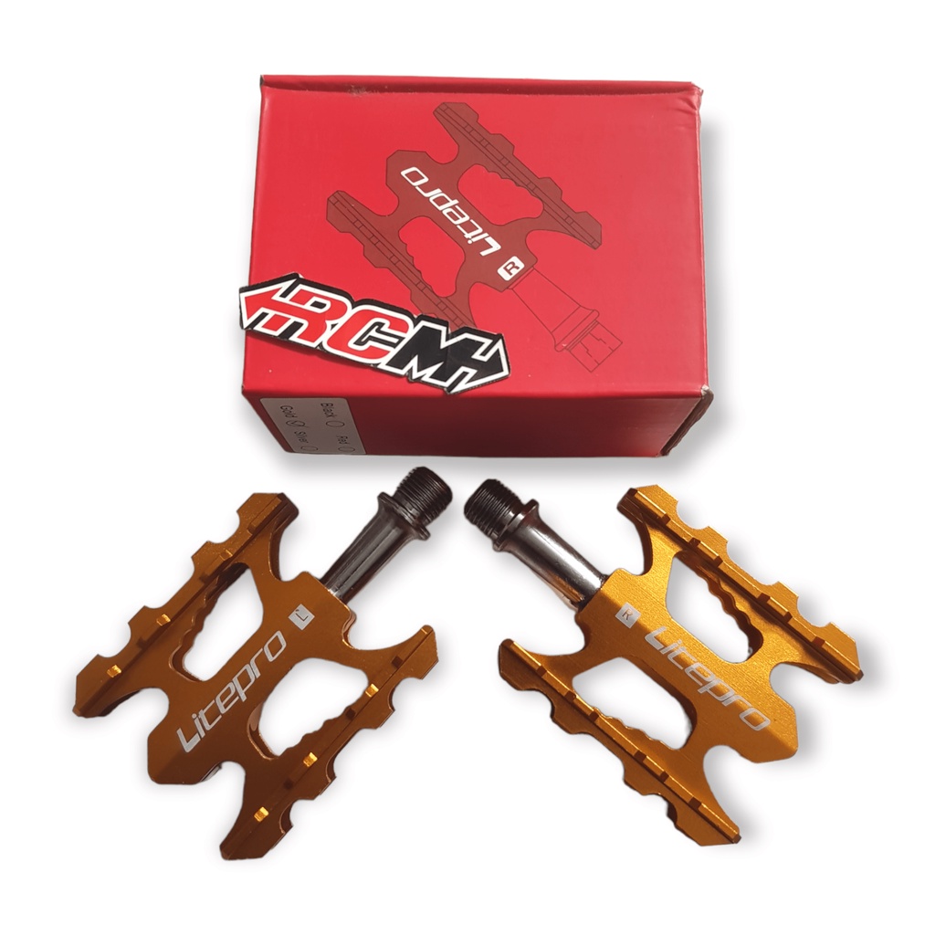 PEDAL K3 SEPEDA LIPAT UNIVERSAL DIAMATER 14MM 14 MM BIKE BEARING ULTALIGHT CNC ALUMUNIUM ALMUNIUM CNC ALLOY SUPER RINGAN MERAH SILVER HITAM GOLD ORI ORIGINAL LITEPRO LITE PRO ASLI