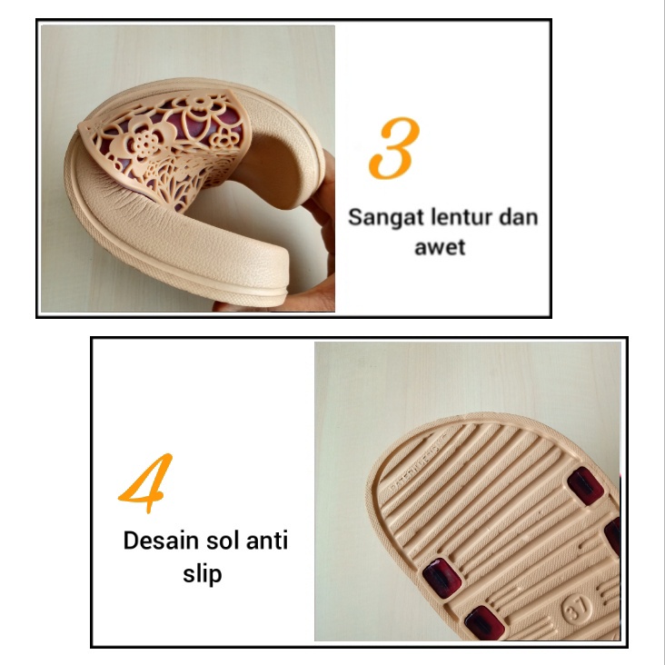 BB NEW ERA LB E 51155 Sandal Selop Flat Wanita Sandal Slop Jelly Sendal Cewek