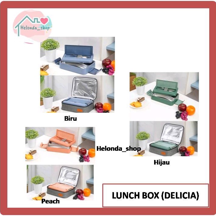 Lunch Box Kotak Makan dengan Tas DELICIA