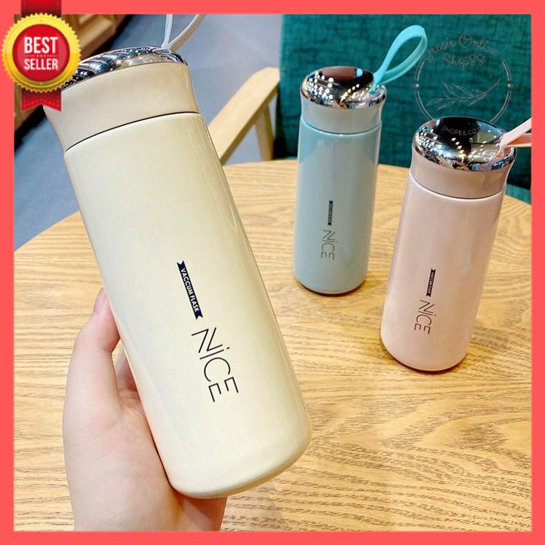 GOS - E106- Botol Minum NICE / Botol Minum Kaca Beling / Termos Botol 400ML