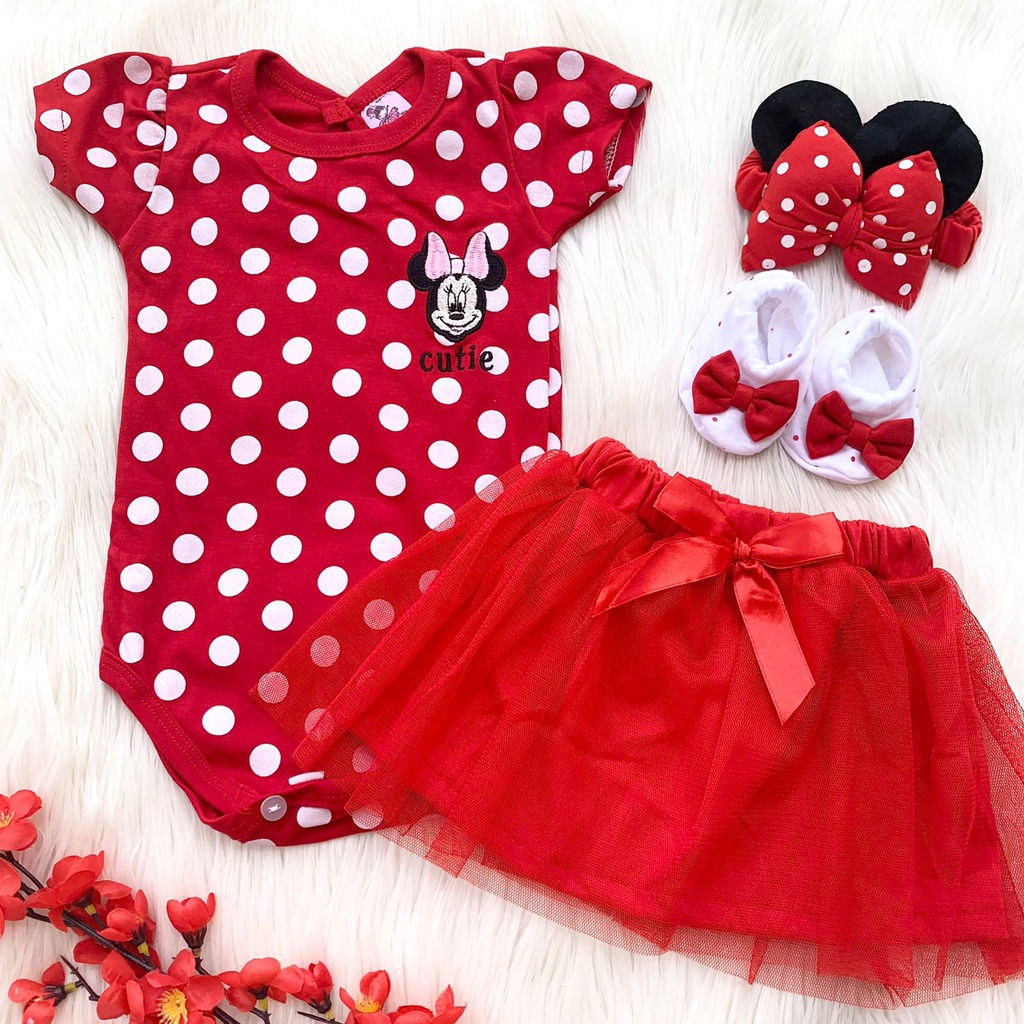 Baju setelan jumper rok bandana motif lucu cantik pergi jalan fashion anak perempuan bayi cewek -min