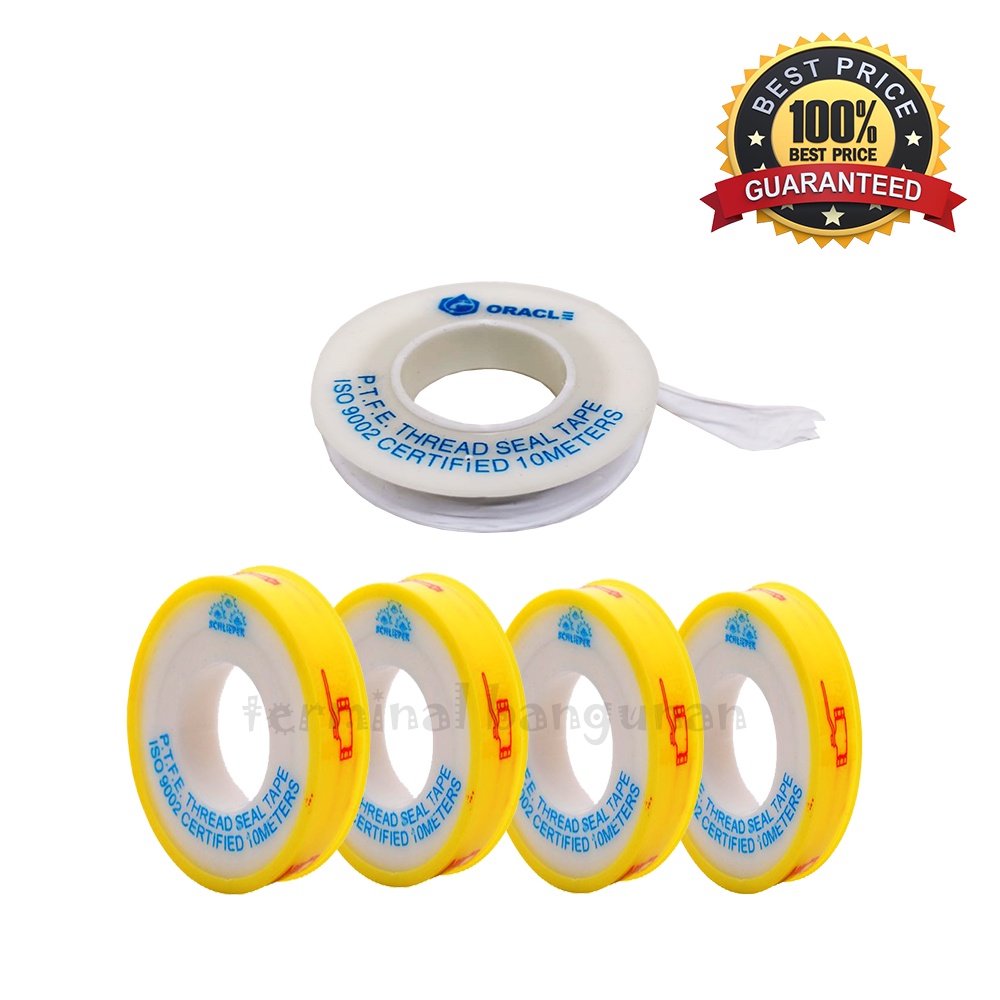 Seal Tape 12mm Isolasi Keran Air Selotip Pipa Kran Solasi 1pcs