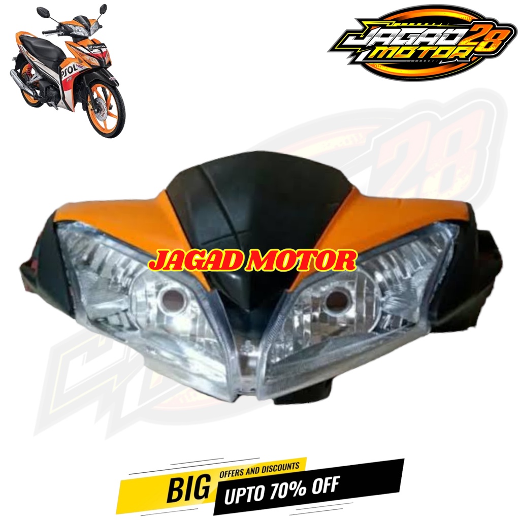 Cover Batok Kepala Depan Honda Blade New Plus Reflektor Lampu Depan / Batok Kepala Depan Plus Reflektor Lampu Depan Honda Blade New / Batok Kepala Depan Honda Blade New Set Lampu Depan