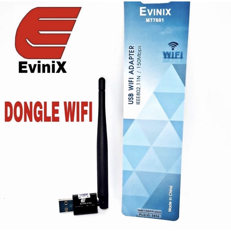 Usb 2.0 wifi evinix 150Mbps straight antenna 2.4ghz wireless adapter mt7601 - Usb2.0 wi-fi antena dongle adaptor mt-7601