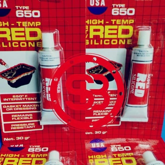 

ㅈ LEM HIGH TEMP SILICONE USA 650 30gr SEALANT Gasket MERAH ㄼ