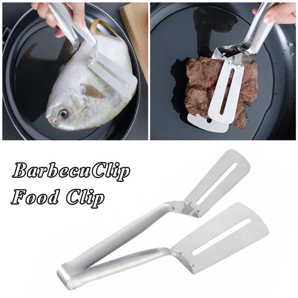 Solighter Sekop Steak Capit Masak Daging Spatula Penggorengan Ikan Stainless Steel