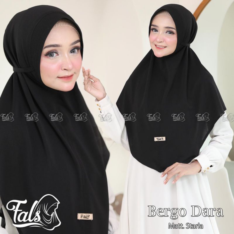 [ Ori Fals ] BERGO DARA••hijab pet tali••hijab instan jersey starla