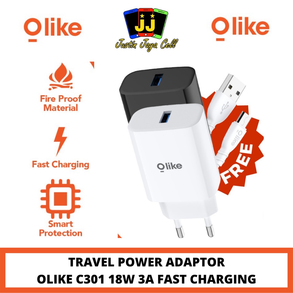 Charger Fast Charging Olike C301 18W 3A MAXX Original