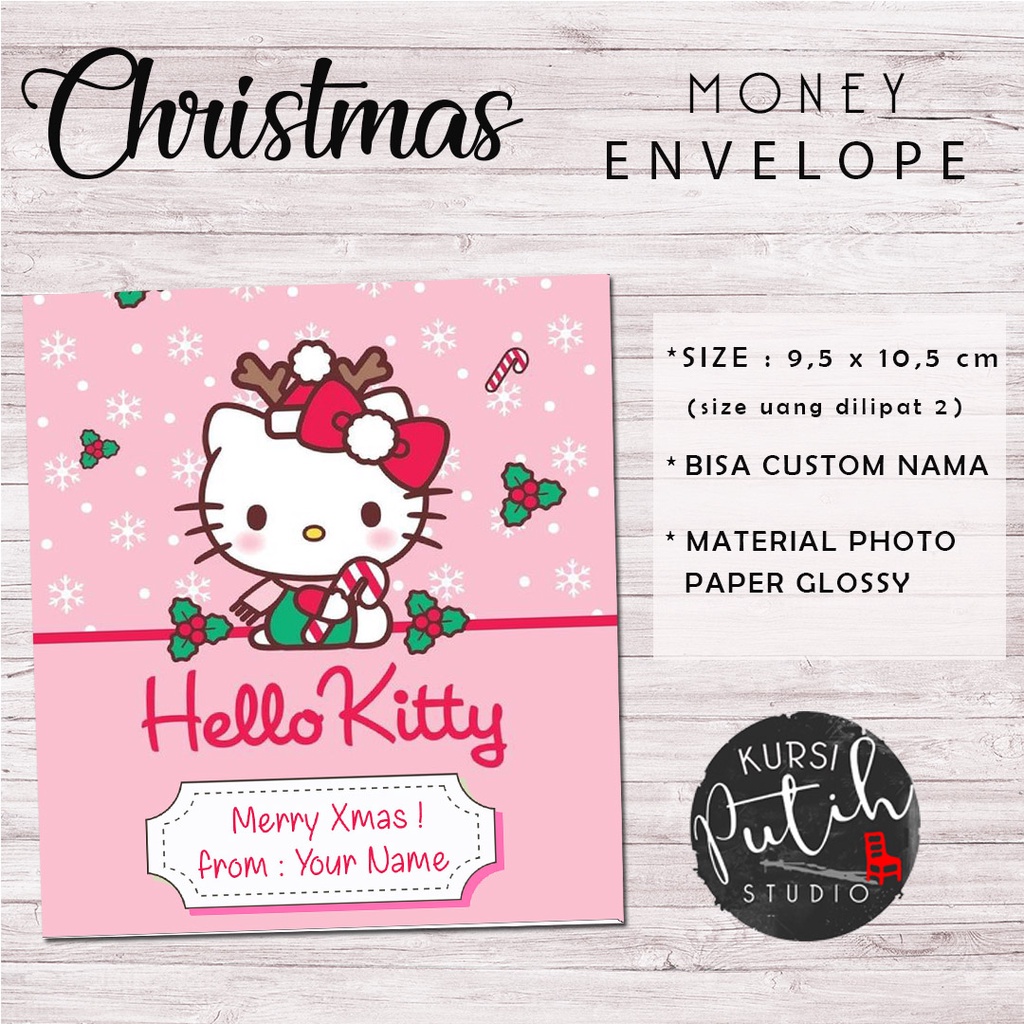 

amplop uang tema natal / Christmas money envelope tema hello kitty