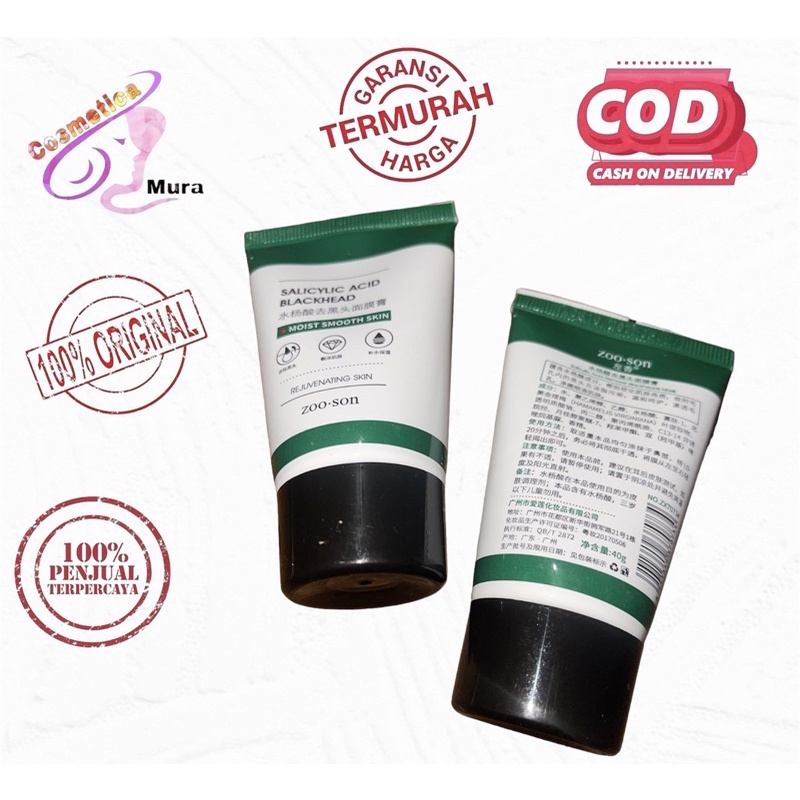 [ masker ampuh ] zoo son black head mask || zoo son salicylic acid bleackhead mask