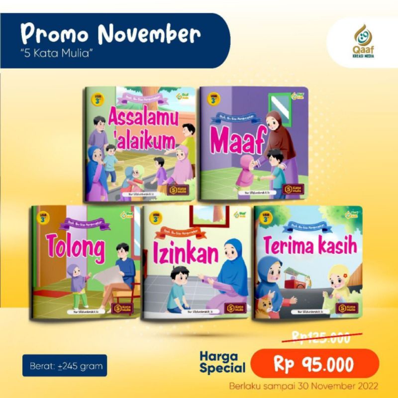 5 Kata Mulia - Promo Buku anak Seri Kata Mulia