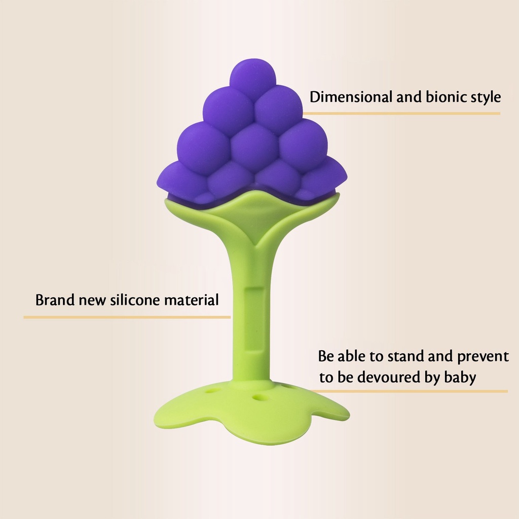 GIGITAN BAYI BENTUK BUAH BAHAN SILIKON / Teether Gigitan Bentuk Buah/ MIKHAMART