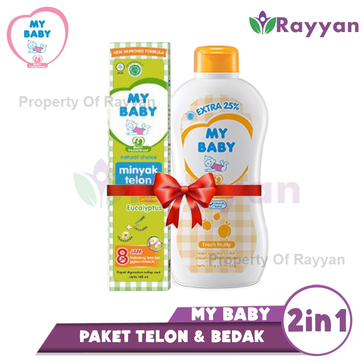 [MP]Paket Bedak + Telon Murah My Baby Paket Telon 150 ML + Bedak 125 Gram | MB-B | My Baby Powder 125gram Telon Plus 150ml