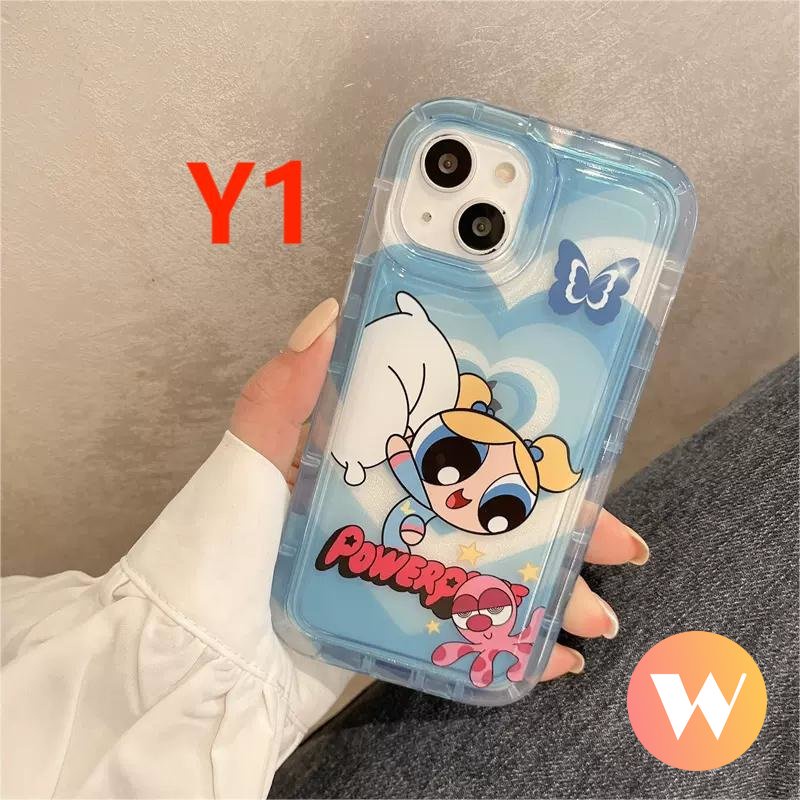 Soft Case Tpu Transparan Motif Kartun The Powerpuff Girls Untuk iPhone 11 7Plus 13 11 12 14 Pro Max X XR XS Max 6PLus 8Plus SE