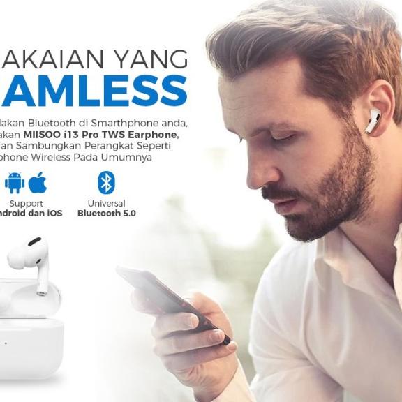 MIISOO i13 PRO Macaron i12 METAL TWS Earphone IZIN POSTEL TRUE Wireles - i13 GREEN