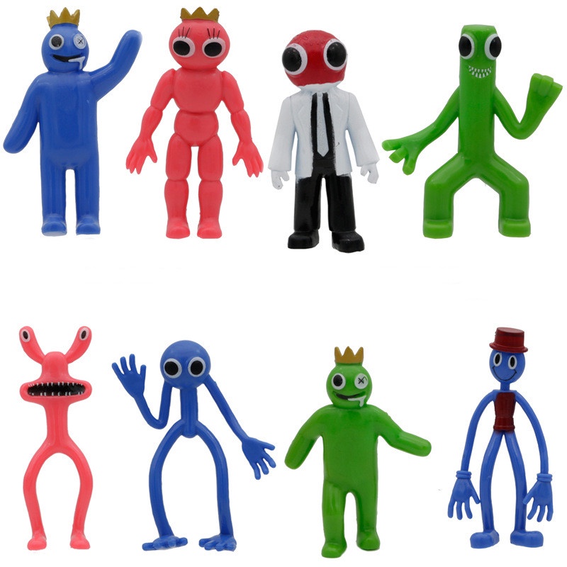 6pcs / 8Pcs / set Mainan Action Figure Model Anime Roblox Rainbow Friends Bahan PVC Untuk Dekorasi Anak