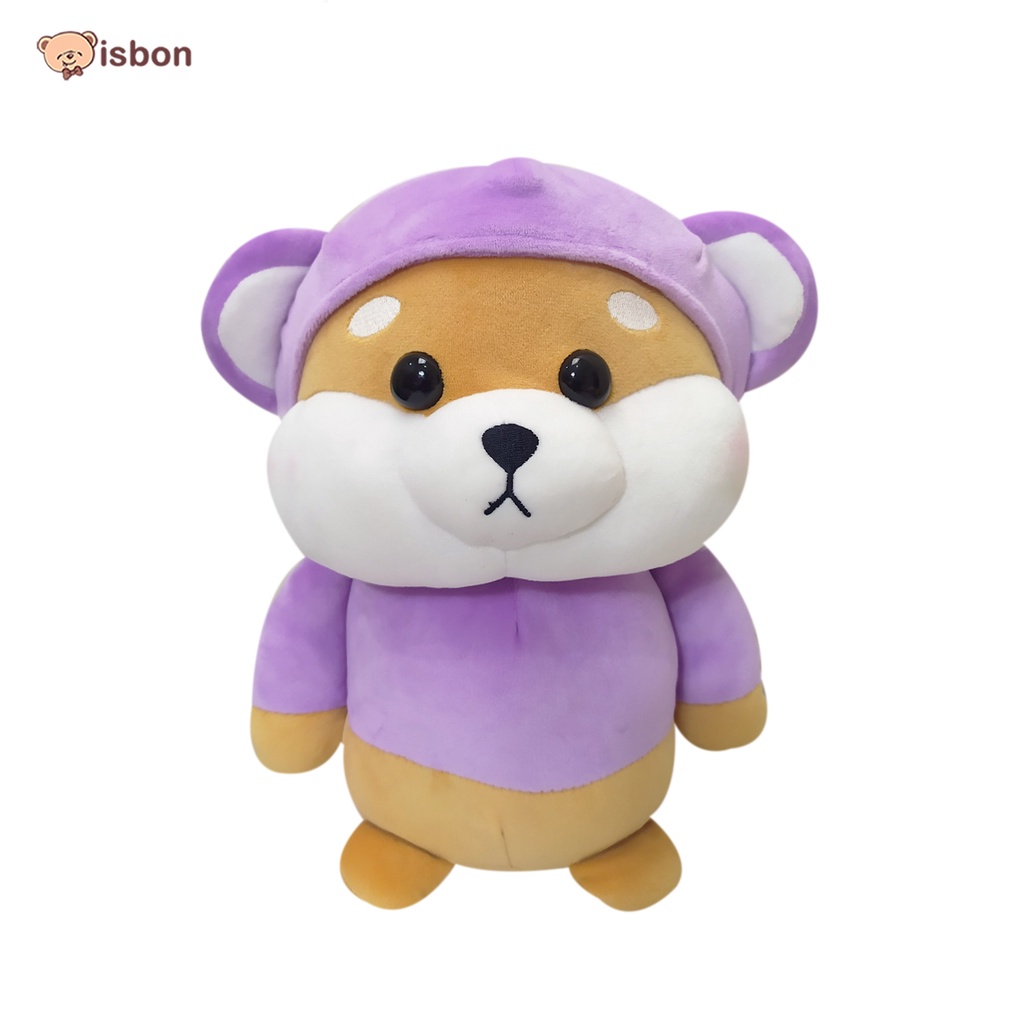 ISTANA BONEKA Anjing Shiba Dengan Baju Hoodie yang Menggemaskan dan Cocok Untuk Kado Ulang Tahun Anak