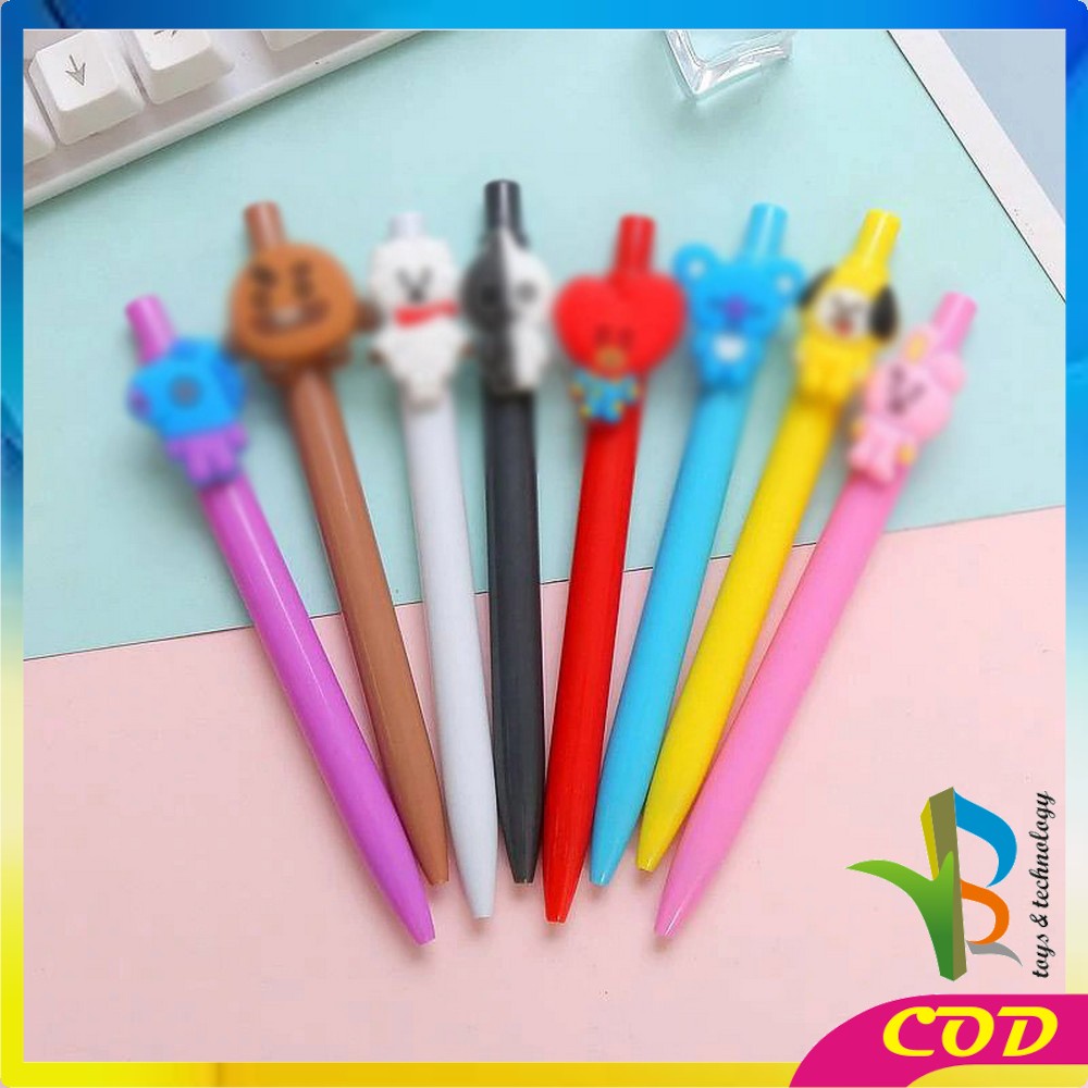 RB-A11 Pena Gel Pen Bangtanboy Pulpen Mekanik Karakter Alat Tulis Stationary