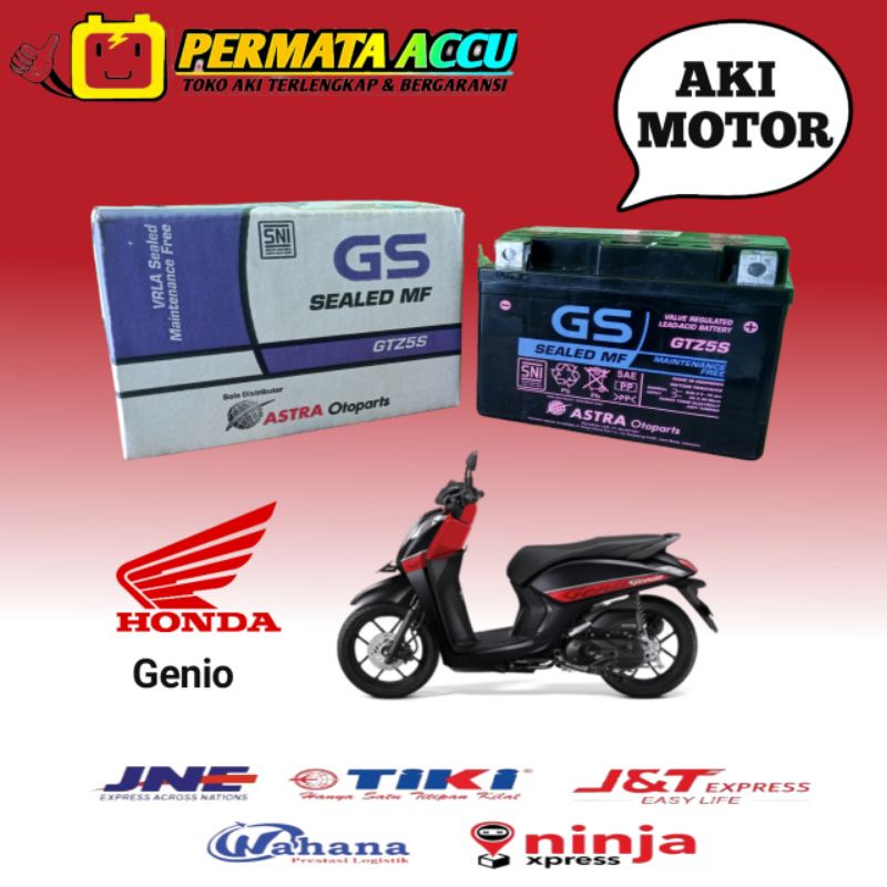 Jual AKI MOTOR HONDA GENIO GTZ5 GTZ5S GTX 5S GS ASTRA ACCU KERING MF