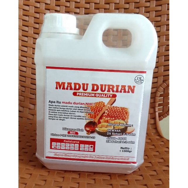 

Madu Durian NHI 1kg, madu dengan nextar durian
