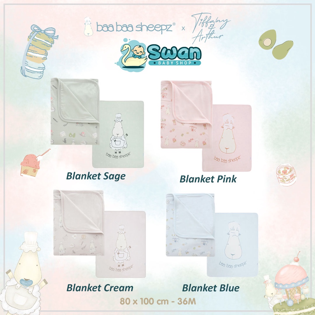 Baabaasheepz Blanket Double Layer / Baa Selimut Baba / Selimut Bayi