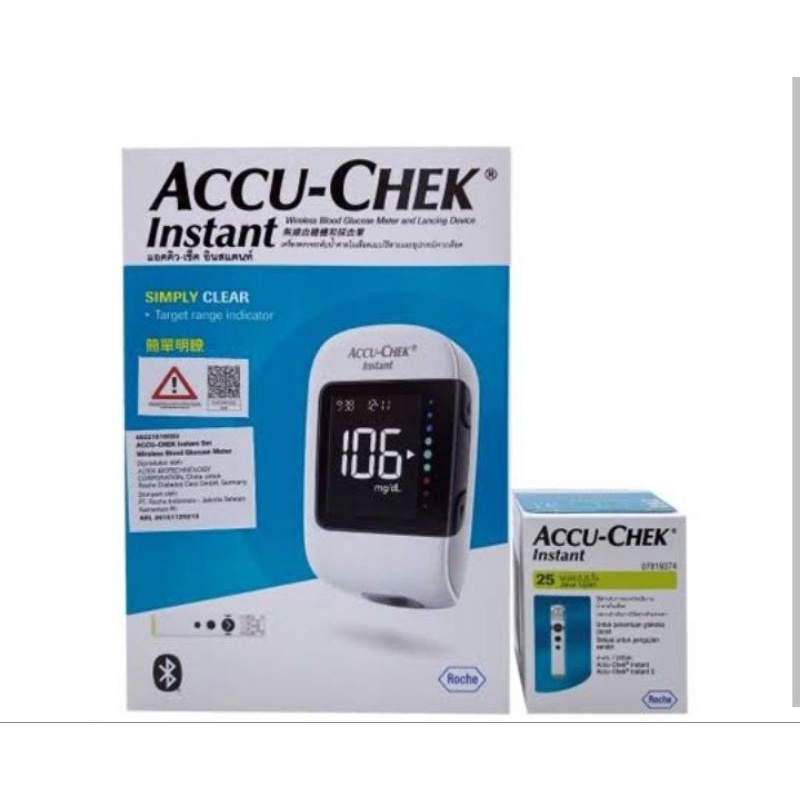 Accu Chek instant alat cek Gula darah accu-chek instant + strip isi 25 exp 1/2024