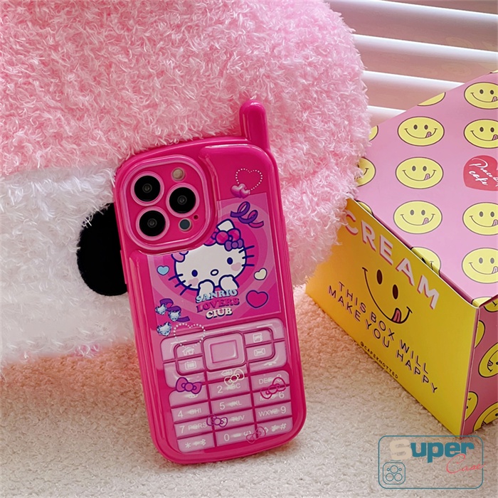 Soft Case Desain Hello Kitty Gaya Vintage Untuk iPhone XR 11 12 13 14 Pro MAX 14 7 8 Plus X XS MAX