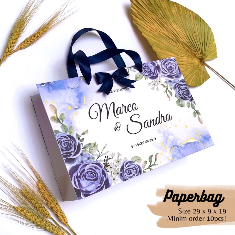 

Paperbag / Tas Kertas Bridesmaid size 29x9x19 (PxLxT)