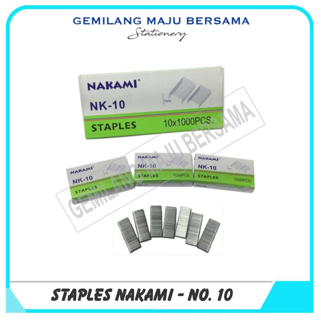 

Isi Staples Nakami 10 (Harga Per Slop = 10 Pcs )