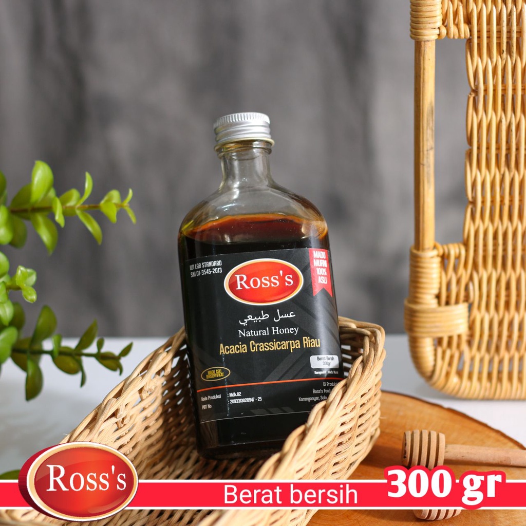 

Madu Murni Ross's Nektar Hutan Akasia Riau Natural Honey Kemasan Ukuran 300 gr