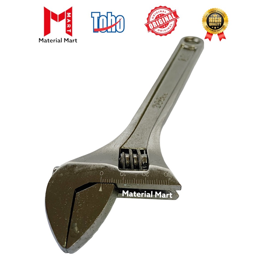 Kunci Inggris Premium 8 inch TOHO | Adjustable Wrench Bago ORI | Material Mart